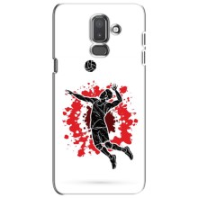 Чехлы с принтом Спортивная тематика для Samsung Galaxy J8-2018, J810 – Волейболист
