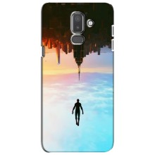 Чехол с человеком пауком для Samsung Galaxy J8-2018, J810 - (AlphaPrint) (Паук человек)