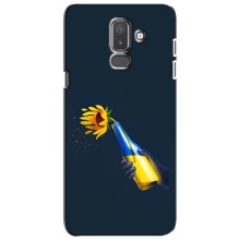 Чехол для Патриота Украины Samsung Galaxy J8-2018, J810 - (AlphaPrint) (Коктейль молотова)