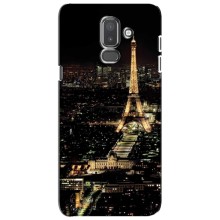 Чехол Эйфелева Башня для Samsung Galaxy J8-2018, J810 - (AlphaPrint) (Ночной Париж)