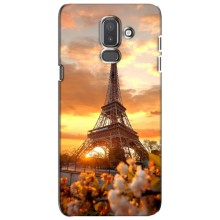 Чехол Эйфелева Башня для Samsung Galaxy J8-2018, J810 - (AlphaPrint) (Солнечная башня)