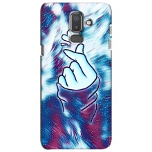 Чехол с принтом для Samsung Galaxy J8-2018, J810 (AlphaPrint - Знак сердечка) – Радужное сердце