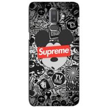 Чехол с Брендами одежды на Самсунг J8 (2018) – Supreme Маус