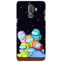 Чехол Амонг Ас для Samsung Galaxy J8-2018, J810 (AlphaPrint) (Скины в космосе)