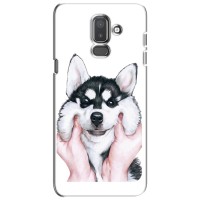 Бампер для Samsung Galaxy J8-2018, J810 с картинкой "Песики" (Собака Хаски)