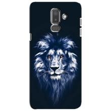 Чехол со Львом для Samsung Galaxy J8-2018, J810 (VPrint) (Синий Лев)
