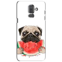 Чехол (ТПУ) Милые собачки для Samsung Galaxy J8-2018, J810 – Смешной Мопс