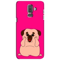 Чехол (ТПУ) Милые собачки для Samsung Galaxy J8-2018, J810 (Веселый Мопсик)
