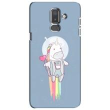 Чехол Unicorn на Samsung Galaxy J8-2018, J810 (Единорог космонавт)