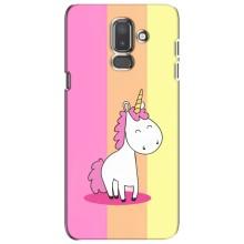 Чехол Unicorn на Samsung Galaxy J8-2018, J810 (Радужный Единорог)