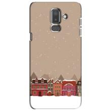 Новорічні, Святкові Чохли для Samsung Galaxy J8-2018, J810 - 2024 год (Зимове місто)