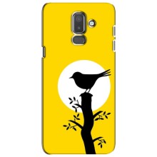 Силиконовый чехол с птичкой на Samsung Galaxy J8-2018, J810