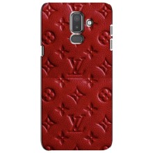 Текстурный Чехол Louis Vuitton для Самсунг J8 (2018) (Красный ЛВ)