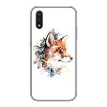 Чехлы с картинкой Лисички для Sansung Galaxy M01 (M015) (VPrint) (Лисичка в цветочках)