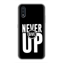 Силиконовый Чехол на Sansung Galaxy M01 (M015) с картинкой Nike (Never Give UP)