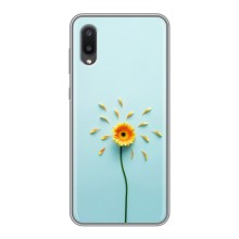 Чехлы с Цветами для Samsung Galaxy M02 (M022) (VPrint) (Желтый цветок)