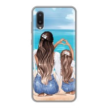 Чехол с печатью для Samsung Galaxy M02 (M022) - (Мама с ребенком) (AlphaPrint) – Мама с доченькой