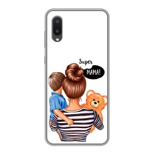 Чехол с печатью для Samsung Galaxy M02 (M022) - (Мама с ребенком) (AlphaPrint) – Мама с сыном