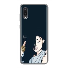 Чехол с печатью для Samsung Galaxy M02 (M022) - (Мода) (AlphaPrint) – Красивая девочка