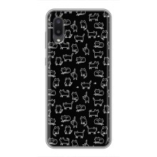 Чехол с принтом для Samsung Galaxy M02 (M022) (AlphaPrint) Модные коты – Меленькие котики