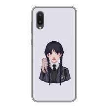 Чехлы Венсдей на Samsung Galaxy M02 (M022) Уэнсдей (AlphaPrint)