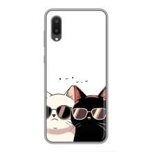 Чохол з малюнком кіт на Samsung Galaxy M02 (M022) – Коти в окулярах