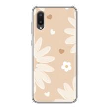 Чохол з квітковим принтом на Samsung Galaxy M02 (M022) – Бежеві квіти