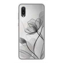 Чохол з квітковим принтом на Samsung Galaxy M02 (M022) – Чорні квіти