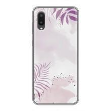 Чохол з квітковим принтом на Samsung Galaxy M02 (M022) – Фіолетове листя