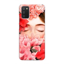 Чехлы (ART) Цветы на Samsung Galaxy M02s (VPrint) (Глаза в цветах)