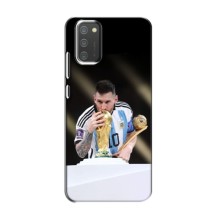 Чехлы Лео Месси Аргентина для Samsung Galaxy M02s (Кубок Мира)