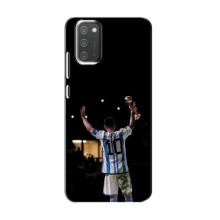 Чехлы Лео Месси Аргентина для Samsung Galaxy M02s (Лео Чемпион)
