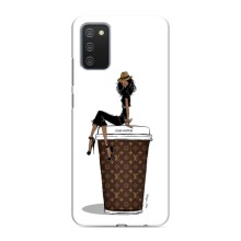 Чехлы Луи Витон для Samsung Galaxy M02s (AlphaPrint - LOUIS VUITTON) (кофе LOUIS VUITTON)