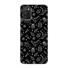 Новогодние, Праздничные Чехлы для Samsung Galaxy M02s - 2024 год (Новогодний фон)