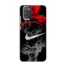 Силиконовый Чехол на Samsung Galaxy M02s с картинкой Nike (Nike дым)