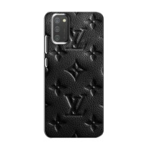 Текстурный Чехол Louis Vuitton для Самсунг Галакси М02с (Черный ЛВ)