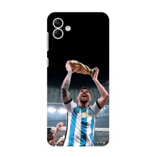 Чехлы Лео Месси Аргентина для Samsung Galaxy M04 (Счастливый Месси)