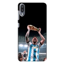 Чехлы Лео Месси Аргентина для Samsung Galaxy M10 (M105) (Счастливый Месси)
