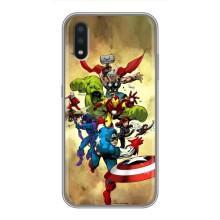 Чехол МАРВЕЛ для Самсунг М10 (AlphaPrint) – Герои Марвел