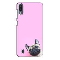 Бампер для Samsung Galaxy M10 (M105) с картинкой "Песики" (Собака на розовом)