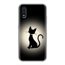 Чохол з принтом для Samsung Galaxy M10 (M105) (AlphaPrint) Модні коти (Силует котика)