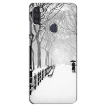 Чехлы на Новый Год Samsung Galaxy M11 (Снегом замело)