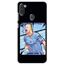 Чехлы с футболистом Ерлинг Холанд для Samsung Galaxy M11 (AlphaPrint) (гол Эрлинг Холланд)