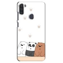 Чохли з зображенням різних тварин на Samsung Galaxy M11 (Здивовані ведмедики)