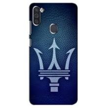 Чехлы с тематикой "Крутые машины" на Samsung Galaxy M11 – Лого Maserati