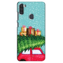 Чехол Новогодняя Елка на Samsung Galaxy M11 (Новогодние подарки)