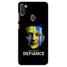 Чехол для Samsung Galaxy M11 (AlphaPrint - с принтом Зеленского) – В. Зеленский