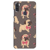 Чехол (ТПУ) Милые собачки для Samsung Galaxy M11 – Собачки Мопсики