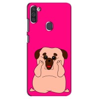 Чехол (ТПУ) Милые собачки для Samsung Galaxy M11 – Веселый Мопсик