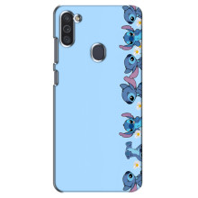 Чохол з принтом Стіч на Samsung Galaxy M11 (Стіч фон)